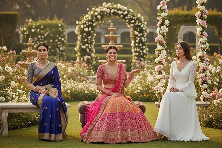 Luxury bridal lehenga designers Tamil Nadu